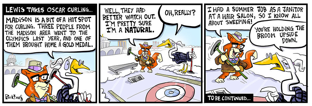 Curling on the lake